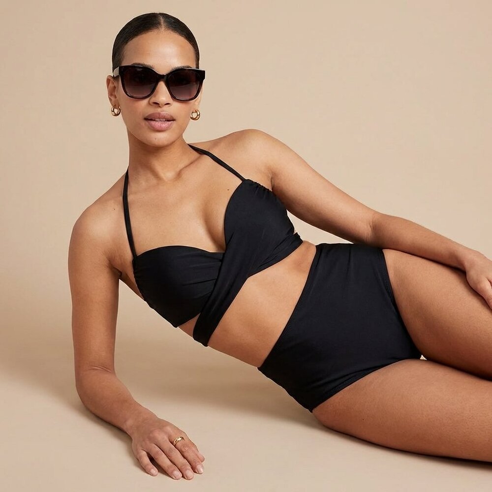 New, Old Navy Retro Wrap front Halter High Rise Bikini